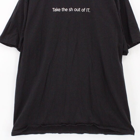 SPLUNK Shirt Men Black Short Sleeve Take Sh Out Of IT Graphic Logo Cotton Sz 2XL - Picture 4 of 9